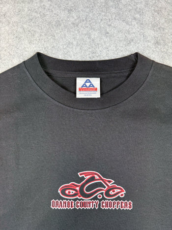Vintage Orange County Choppers Flame Sleeve L/S Tee Black/Red