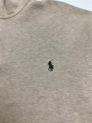 (XXL) Vintage Polo Ralph Lauren Quarter-Zip Sweatshirt Biege