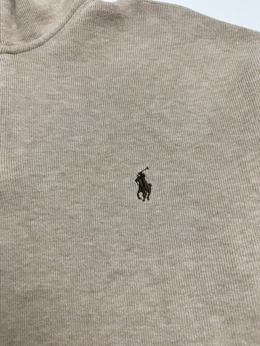 (XXL) Vintage Polo Ralph Lauren Quarter-Zip Sweatshirt Biege | Vitnage Clothing Store Canada