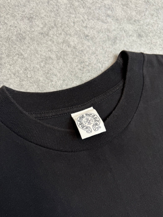 Vintage Chrome Hearts Cracked Horseshoe Pocket Tee Black/Blue | Vitnage Clothing Store Canada