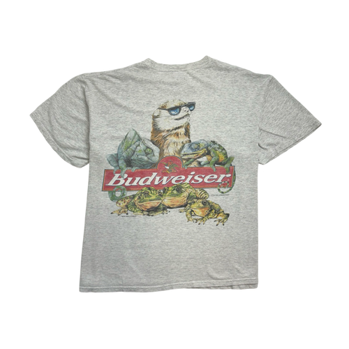 (L) Vintage '99 Budweiser Tee Light Grey | Vintage Clothing Store Canada