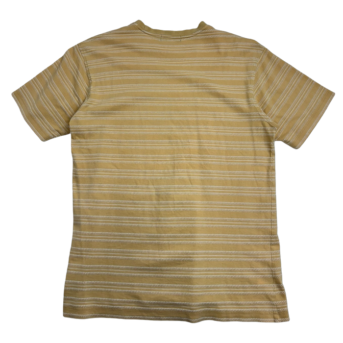Vintage Balenciaga BB Striped Cotton Tee Yellow | Vitnage Clothing Store Canada