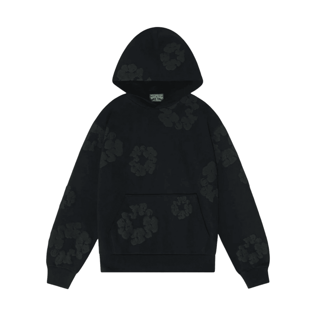 Denim Tears Cotton Wreath Hoodie Black Monochrome