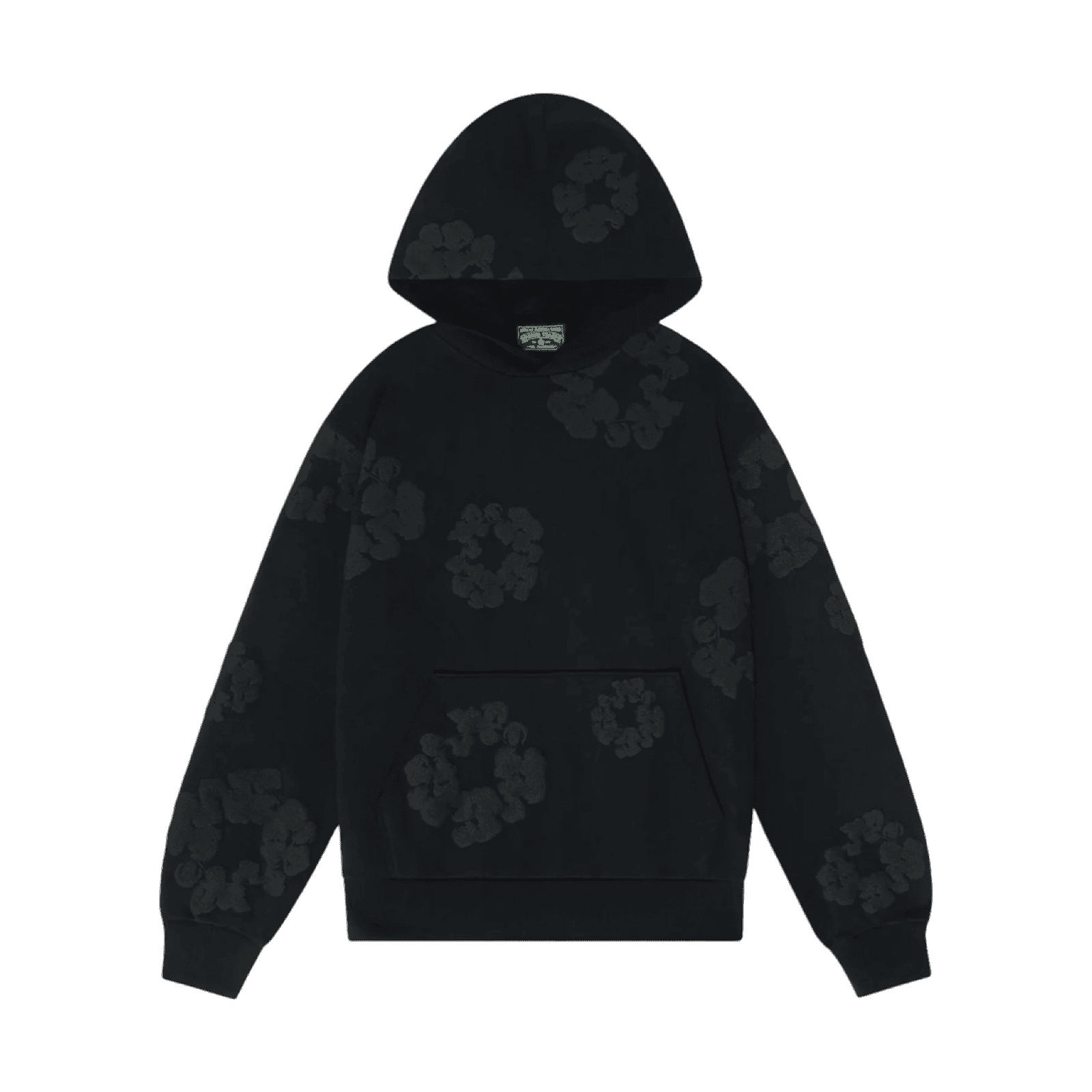Denim Tears Cotton Wreath Hoodie Black Monochrome
