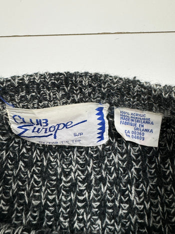 (S) Vintage Club Europe Knit Sweater Grey