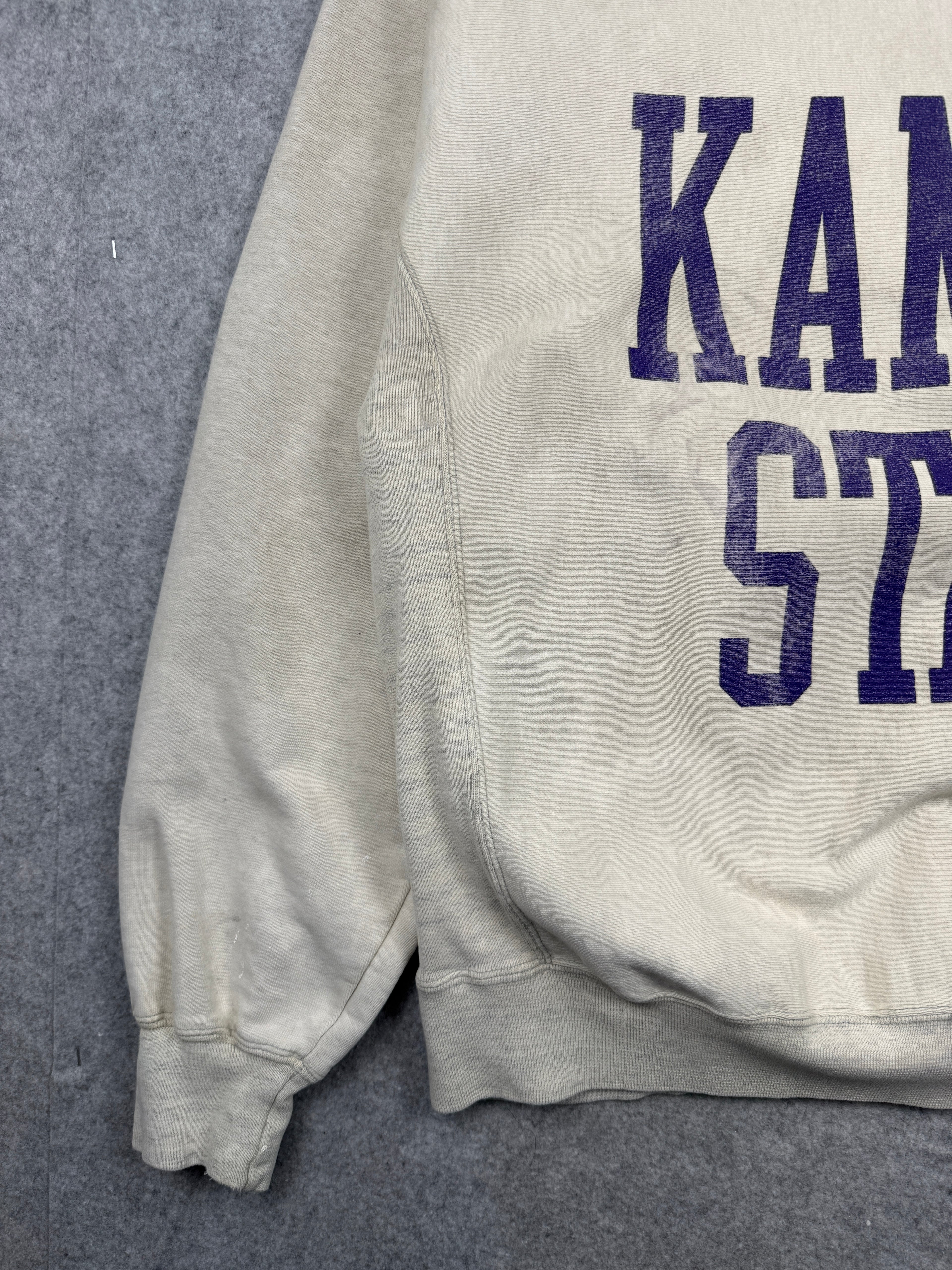 Vintage Kansas State Dyed Sweatshirt Cream