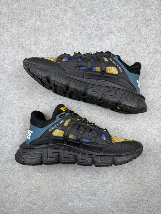 Versace Trigreca Medusa Renaissance Print Blue (USED) | Vitnage Clothing Store Canada