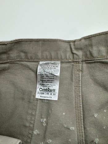 (38) Vintage Carhartt Carpenter Pants Washed Biege