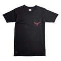 Vintage Chrome Hearts Foti Skull Wing Pocket Tee Black/Red