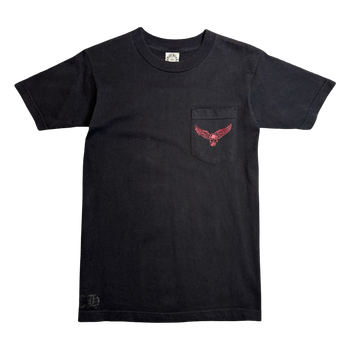 Vintage Chrome Hearts Foti Skull Wing Pocket Tee Black/Red