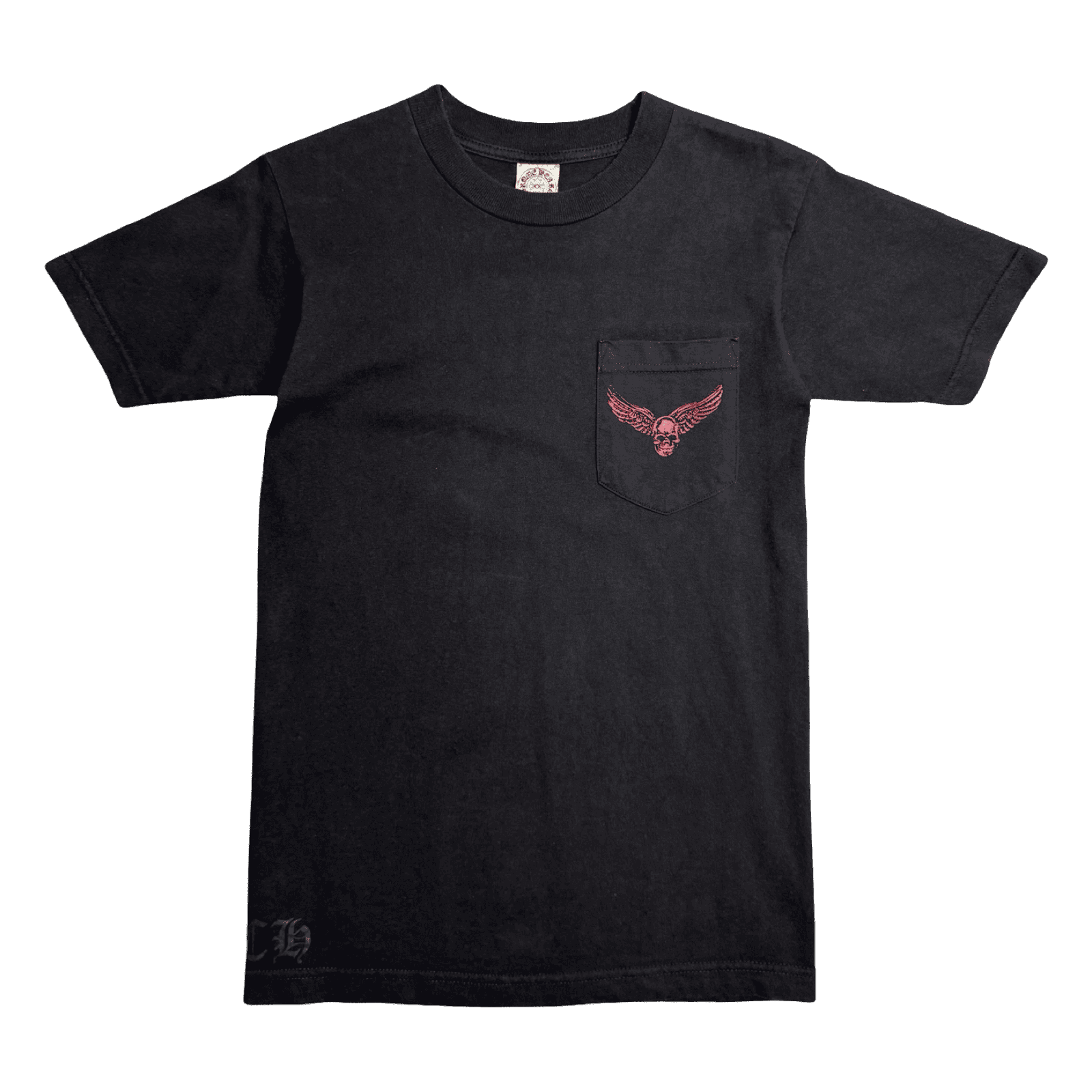 Vintage Chrome Hearts Foti Skull Wing Pocket Tee Black/Red
