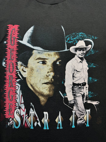 (L) Vintage '93 George Strait Tour Tee Black