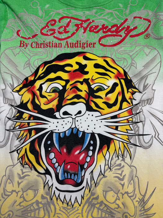 Vintage Y2k Ed Hardy Tiger Tee | Vitnage Clothing Store Canada