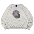 Vintage Harley Davidson 3D Emblem U.S Steel Sweatshirt White