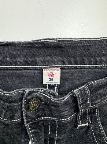 Vintage Y2k True Religion Straight Cut Denim Pants Black