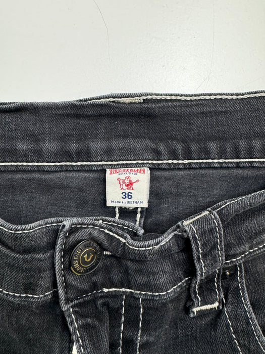 Vintage Y2k True Religion Straight Cut Denim Pants Black | Vitnage Clothing Store Canada