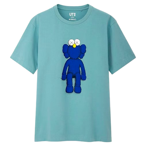KAWS x Uniqlo Blue BFF Tee Green | Vintage Clothing Store Canada