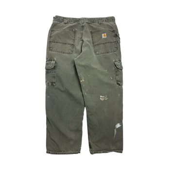 (36) Vintage Carhartt Cargo Pants Olive