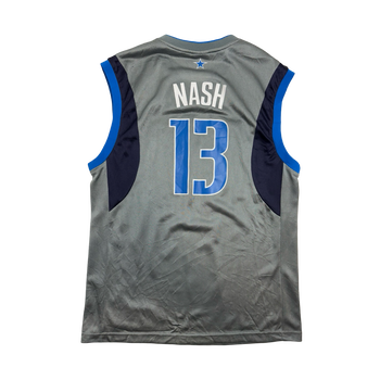 Vintage 2000s Reebok Dallas Mavericks Steve Nash Jersey Silver