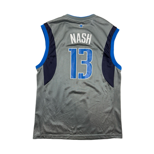 Vintage 2000s Reebok Dallas Mavericks Steve Nash Jersey Silver | Vintage Clothing Store Canada