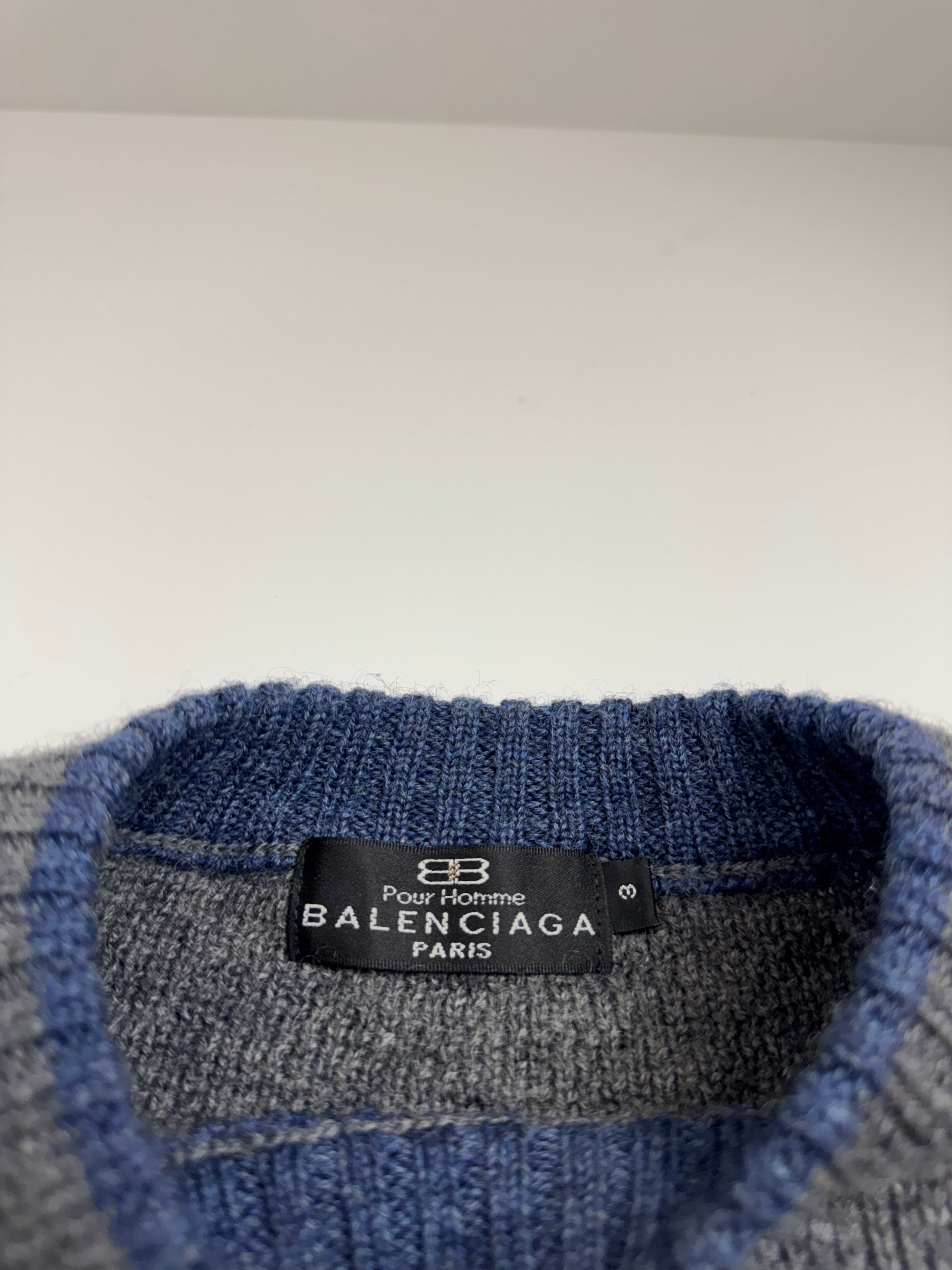 Vintage Men's Balenciaga Paris Wool Knitted Sweater