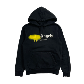 Palm Angels LA Sprayed Logo Hoodie Black (USED)