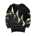 Vintage Tundra 3D Textured Knit Sweater Black