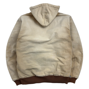 Vintage Carhartt Active Hooded Work Jacket Faded Tan