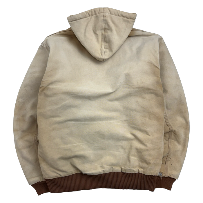 Vintage Carhartt Active Hooded Work Jacket Faded Tan | Vitnage Clothing Store Canada