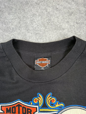 Vintage Harley Davidson The York Museum Tour Tee Black