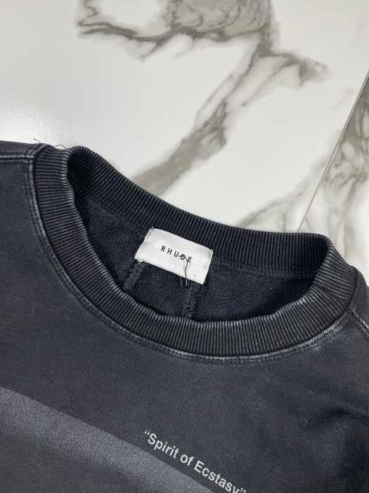 Rhude AW 2020 Best I Can Graphic Crewneck Black (USED) | Vitnage Clothing Store Canada