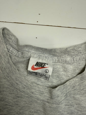Vintage 90s Nike 'Yeah Right' Slogan Tee Light Grey