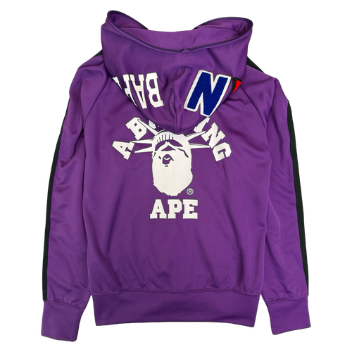 BAPE NYC Track Full Zip Hoodie Purple (USED) | Vintage Clothing Store Canada