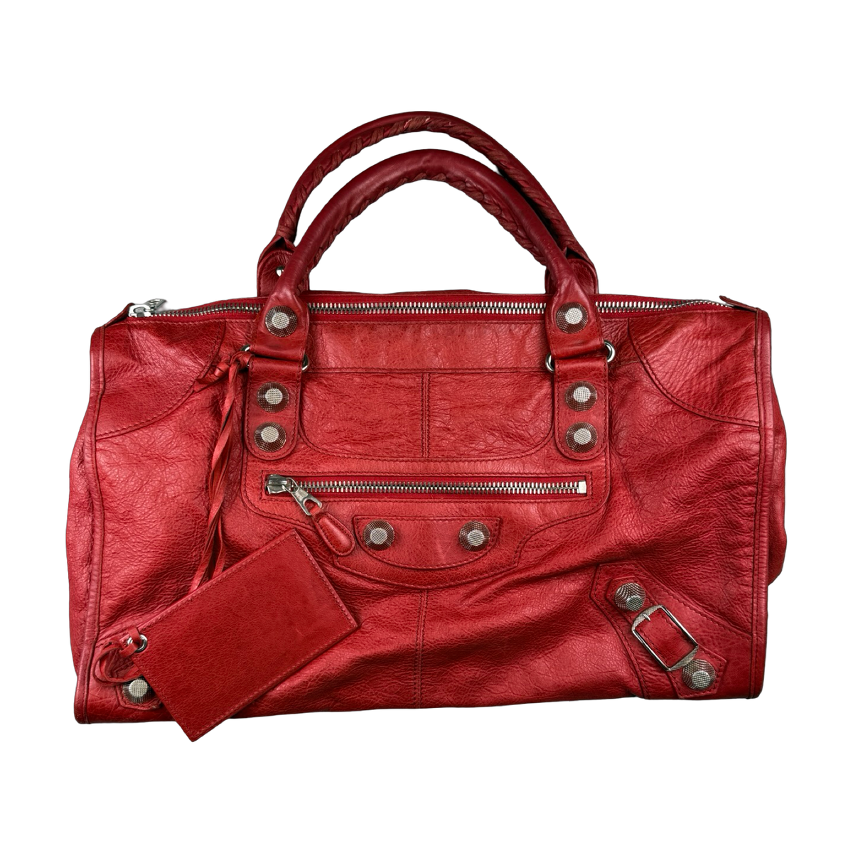 Balenciaga Motocross City Giant Handbag Red