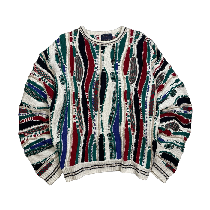 Vintage Old Glory 3D Textured Knit Sweater Multi | Vitnage Clothing Store Canada