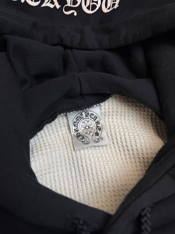 Vintage Chrome Hearts Horseshoe Thermal Hoodie Black