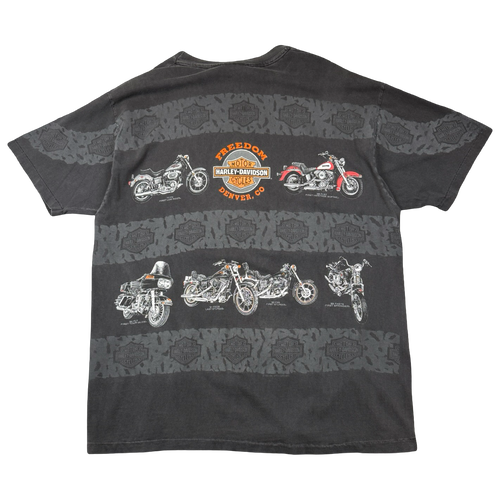 Vintage Harley Davidson 90th Anniversary Bikes Tee Black | Vintage Clothing Store Canada
