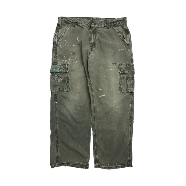 (36) Vintage Carhartt Cargo Pants Olive