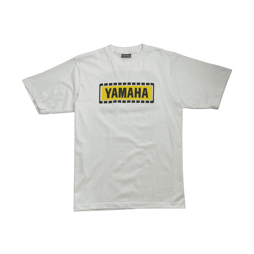 Vintage Yamaha Moto Sport Racing Gold White | Vintage Clothing Store Canada