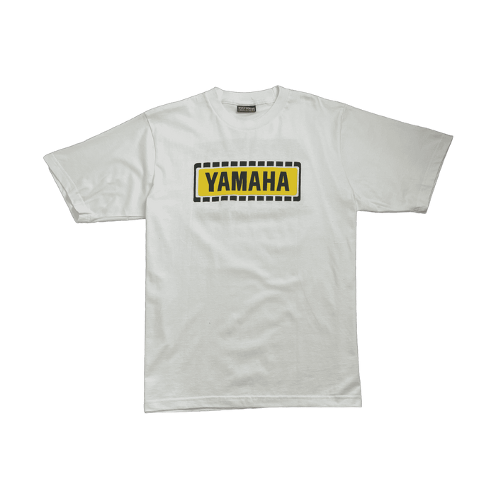 Vintage Yamaha Moto Sport Racing Gold White | Vitnage Clothing Store Canada