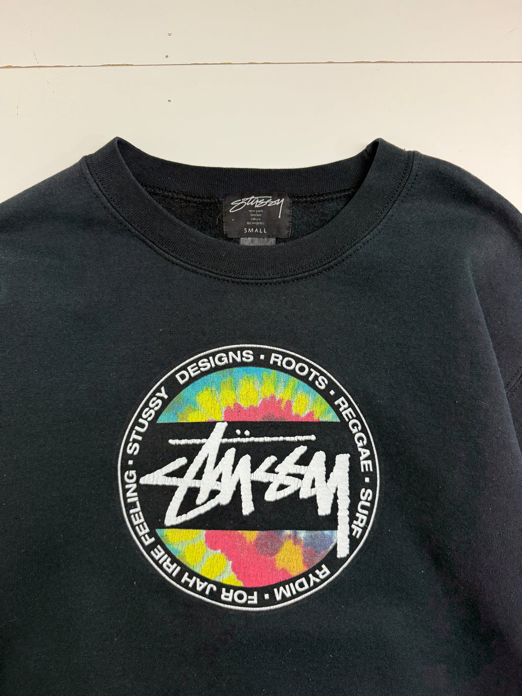 Vintage 2000s Stussy Reggae Sweatshirt Black