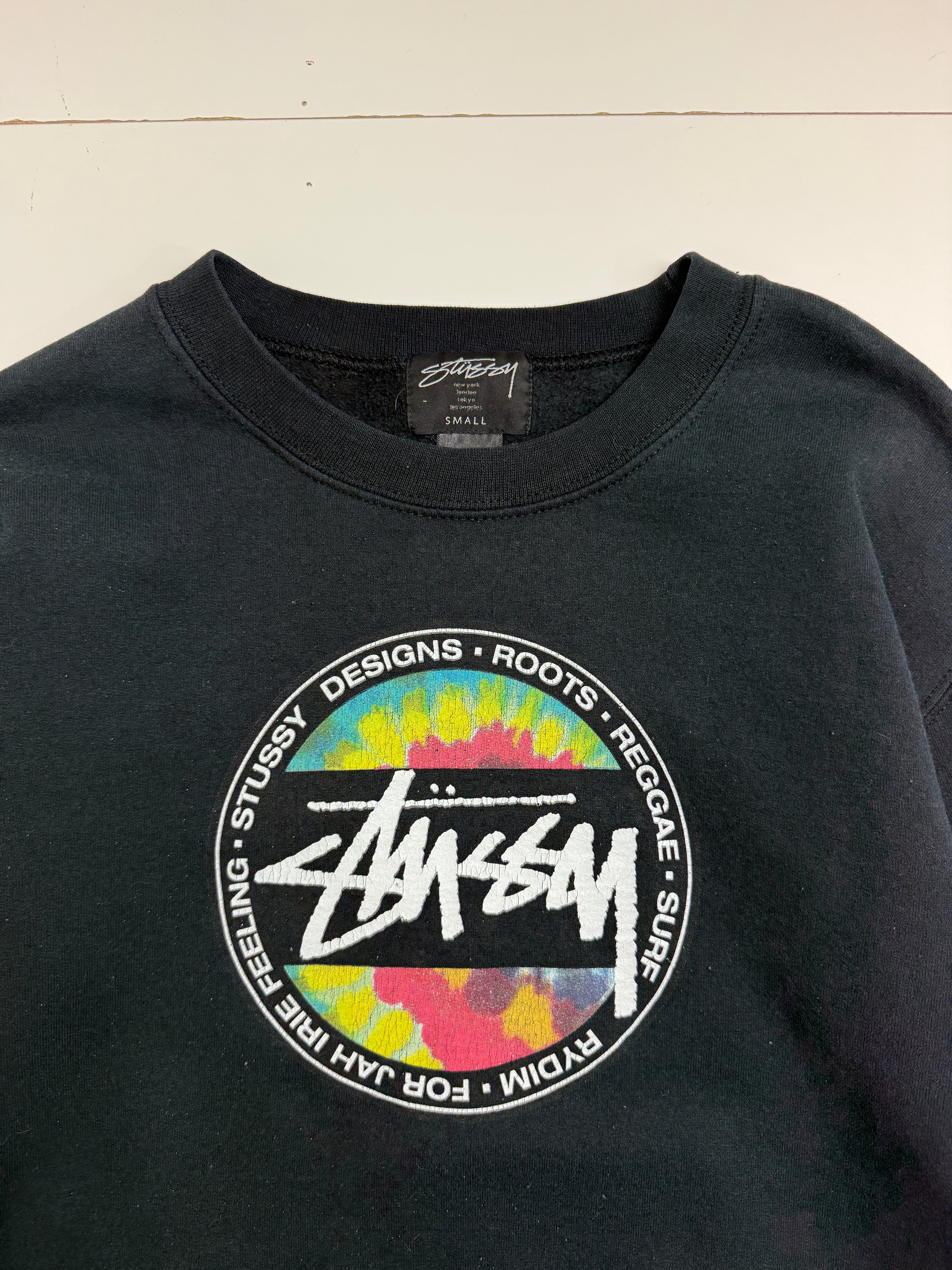 Vintage 2000s Stussy Reggae Sweatshirt Black