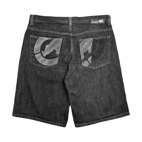 (38) Vintage Y2K Eckō Baggy Denim Shorts Black | Vintage Clothing Store Canada