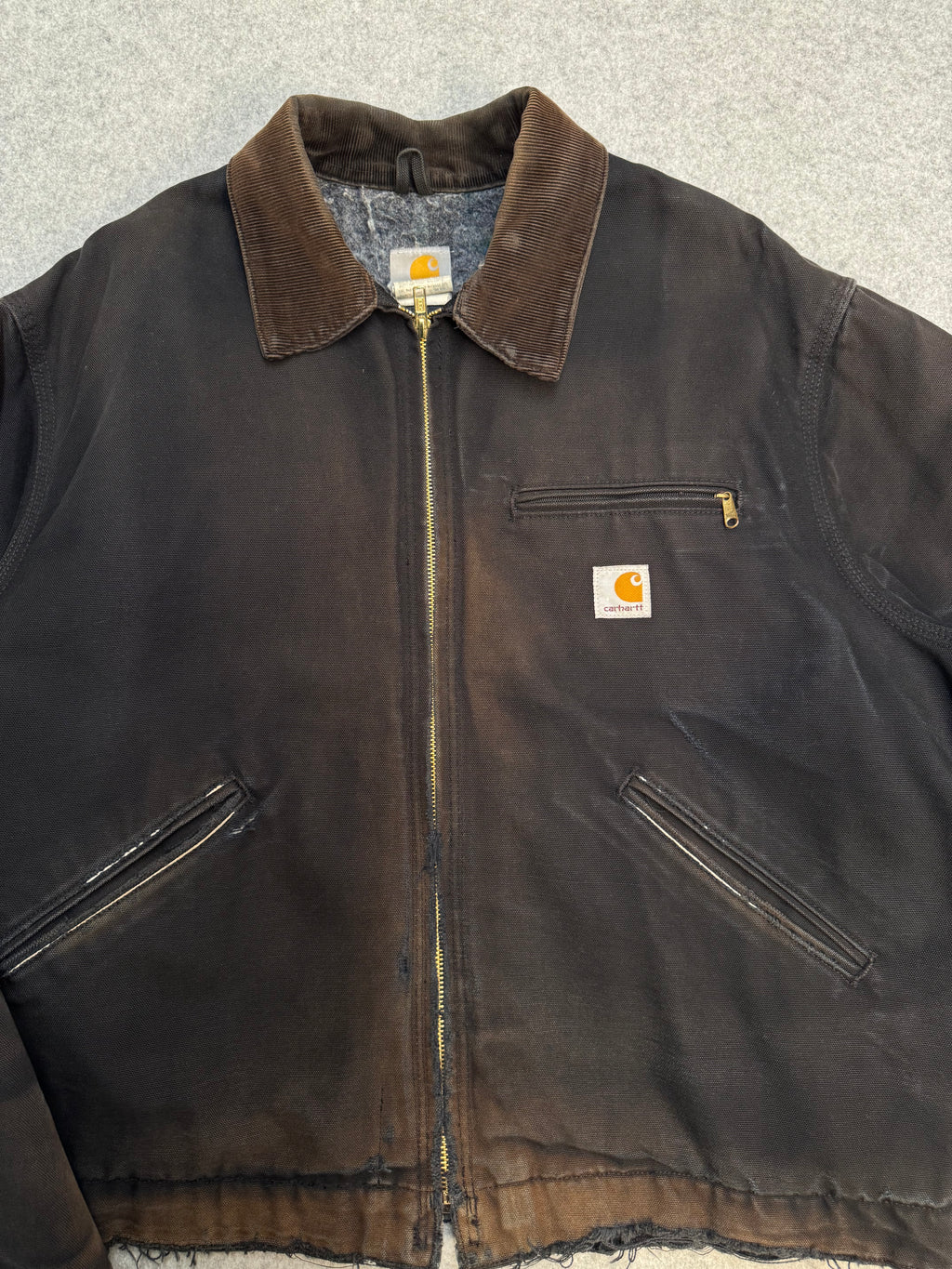 Vintage 2000’s Carhartt Detroit Jacket Distressed Black