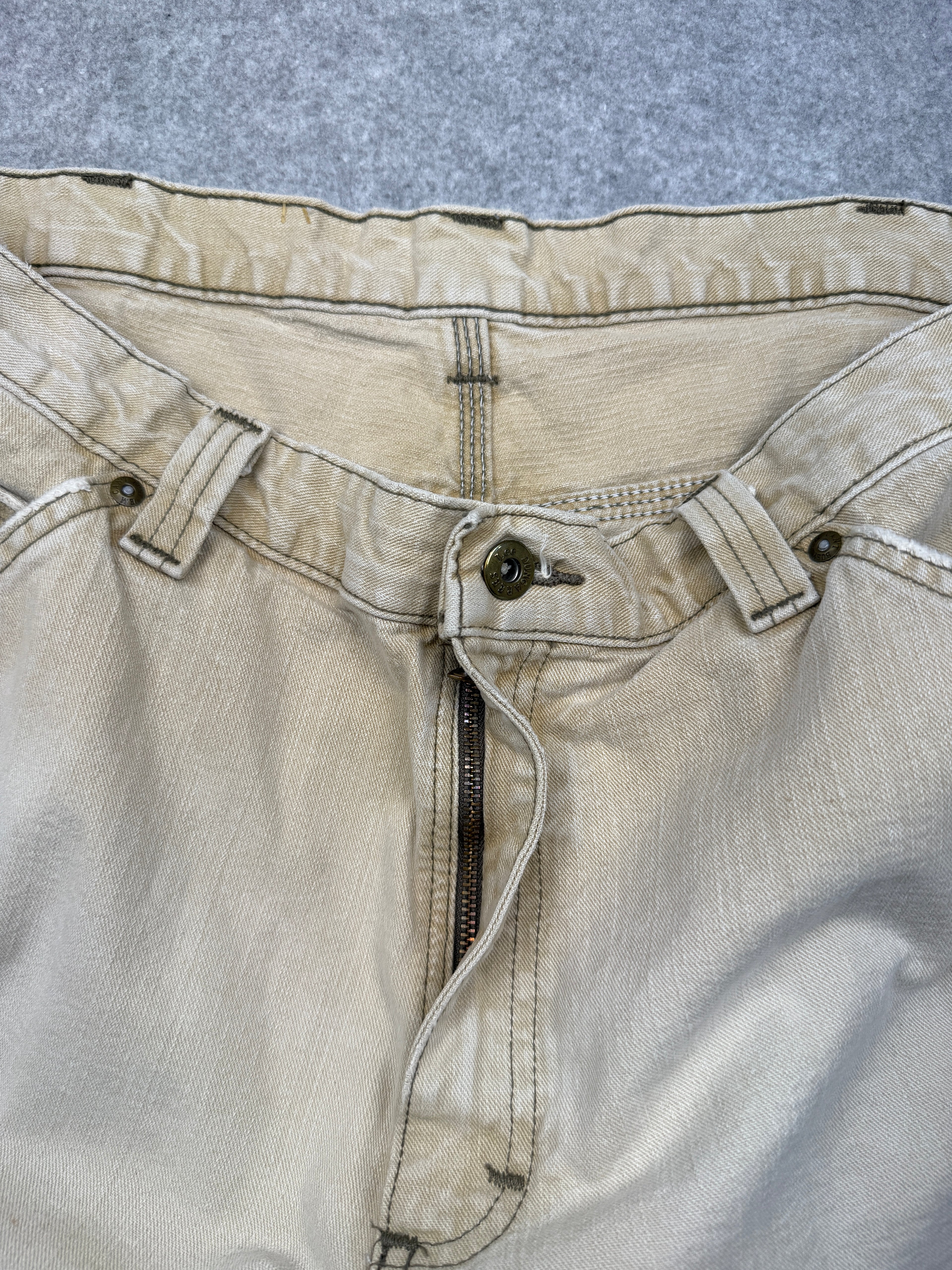 Vintage Lee Dungarees Carpenter Shorts Beige