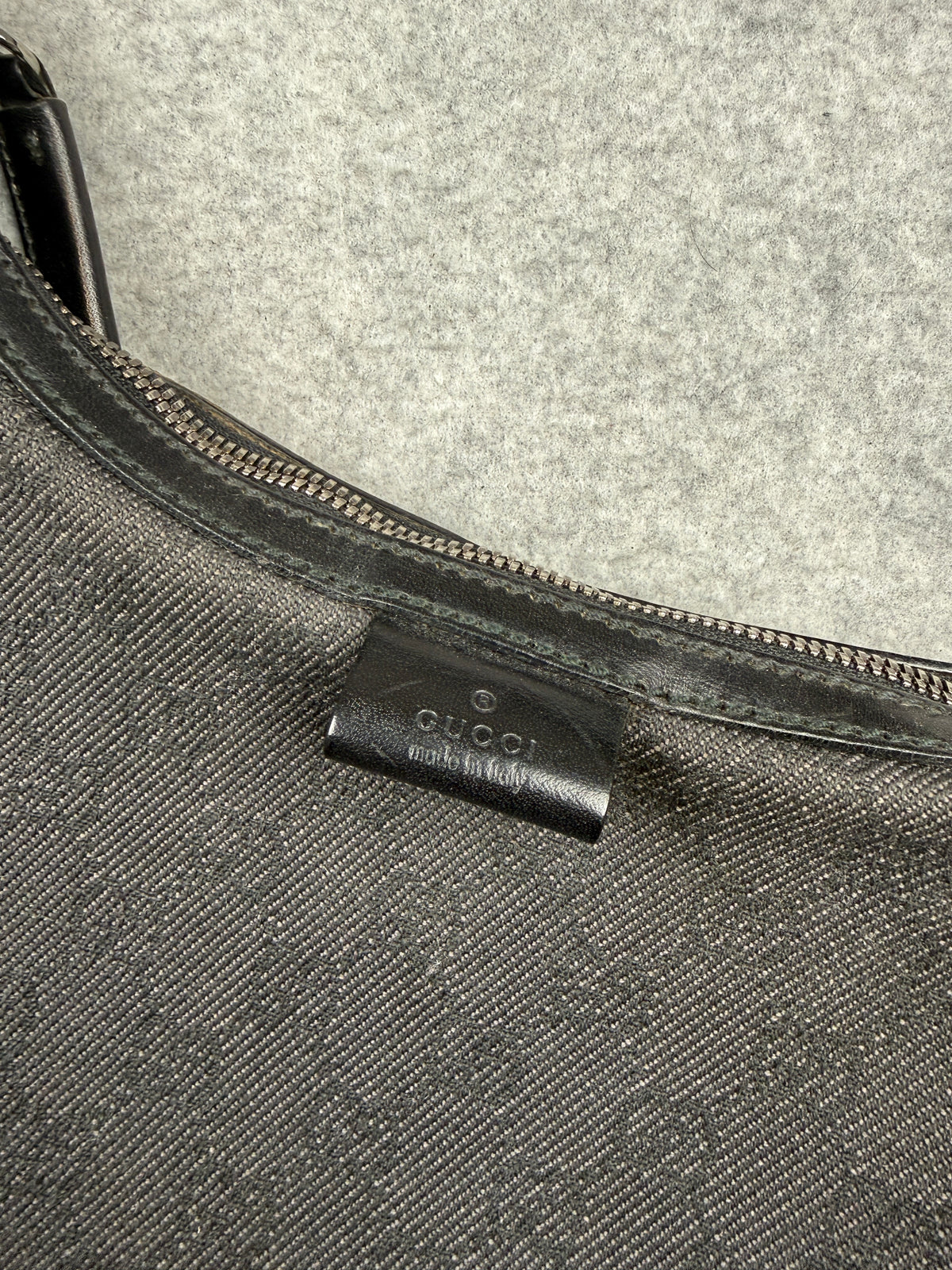 Gucci GG Canvas Half Moon Shoulder Bag Black