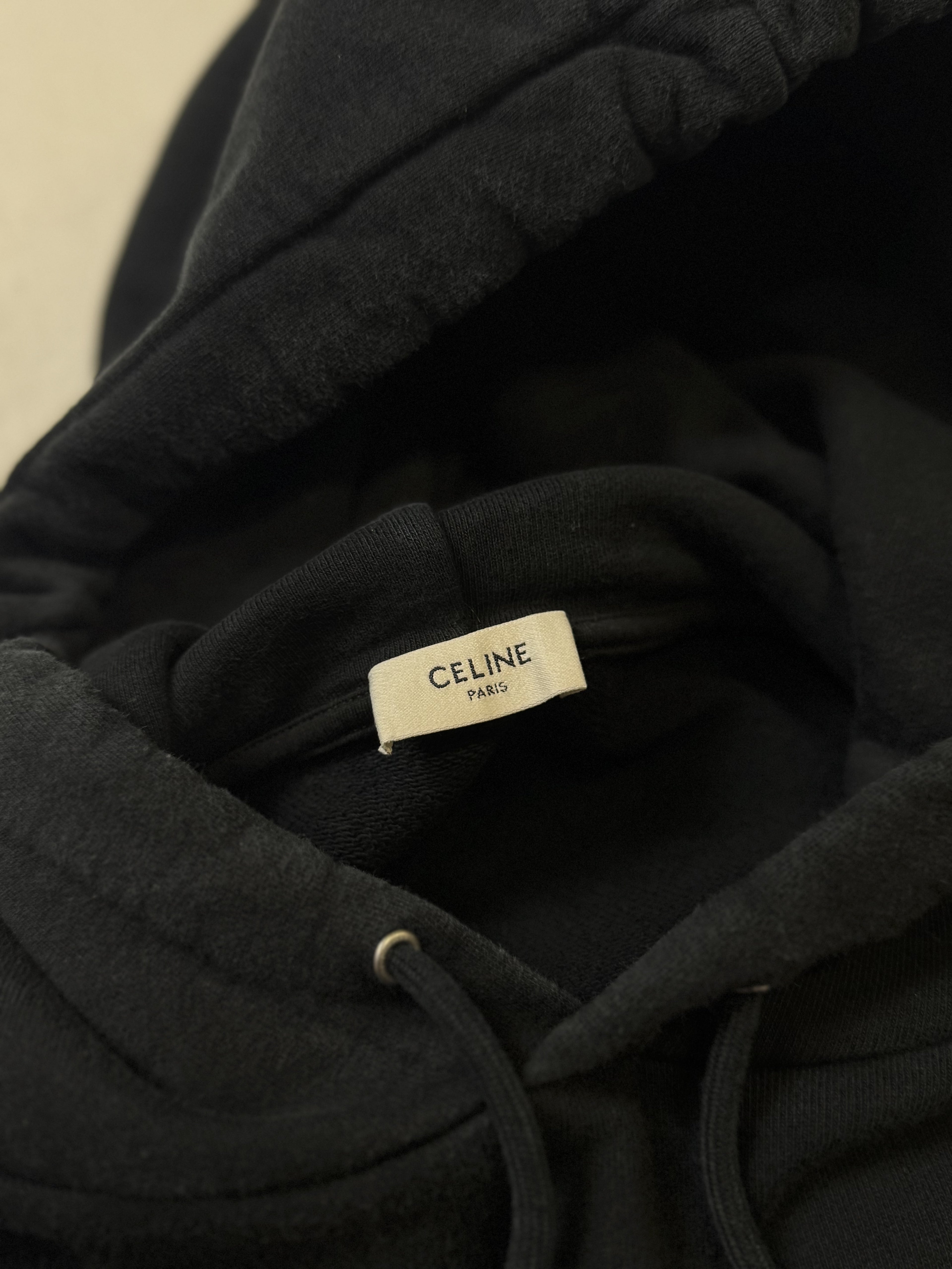 Celine Logo Hoodie Black (USED)