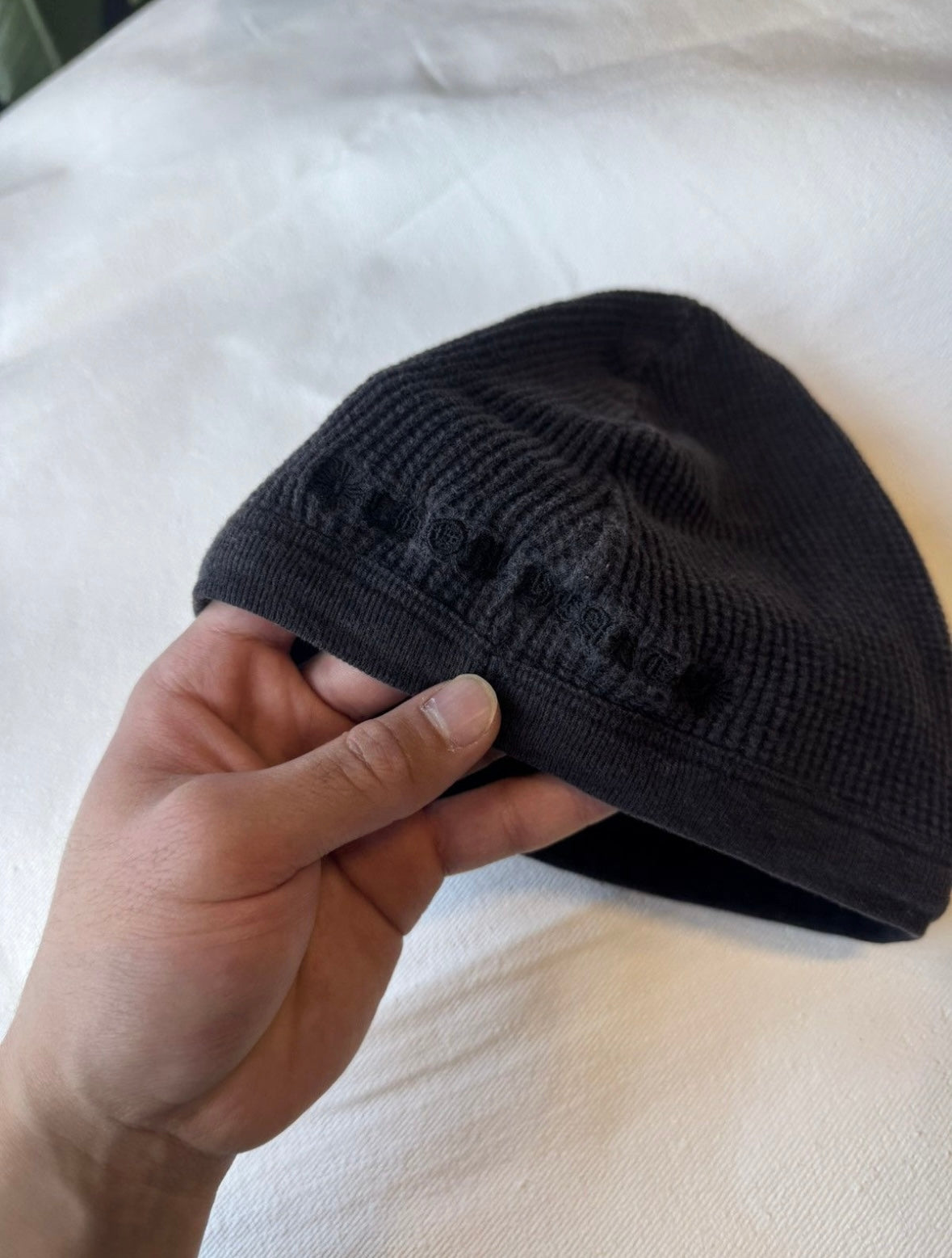 Chrome Hearts Cross Faded Skully Beanie