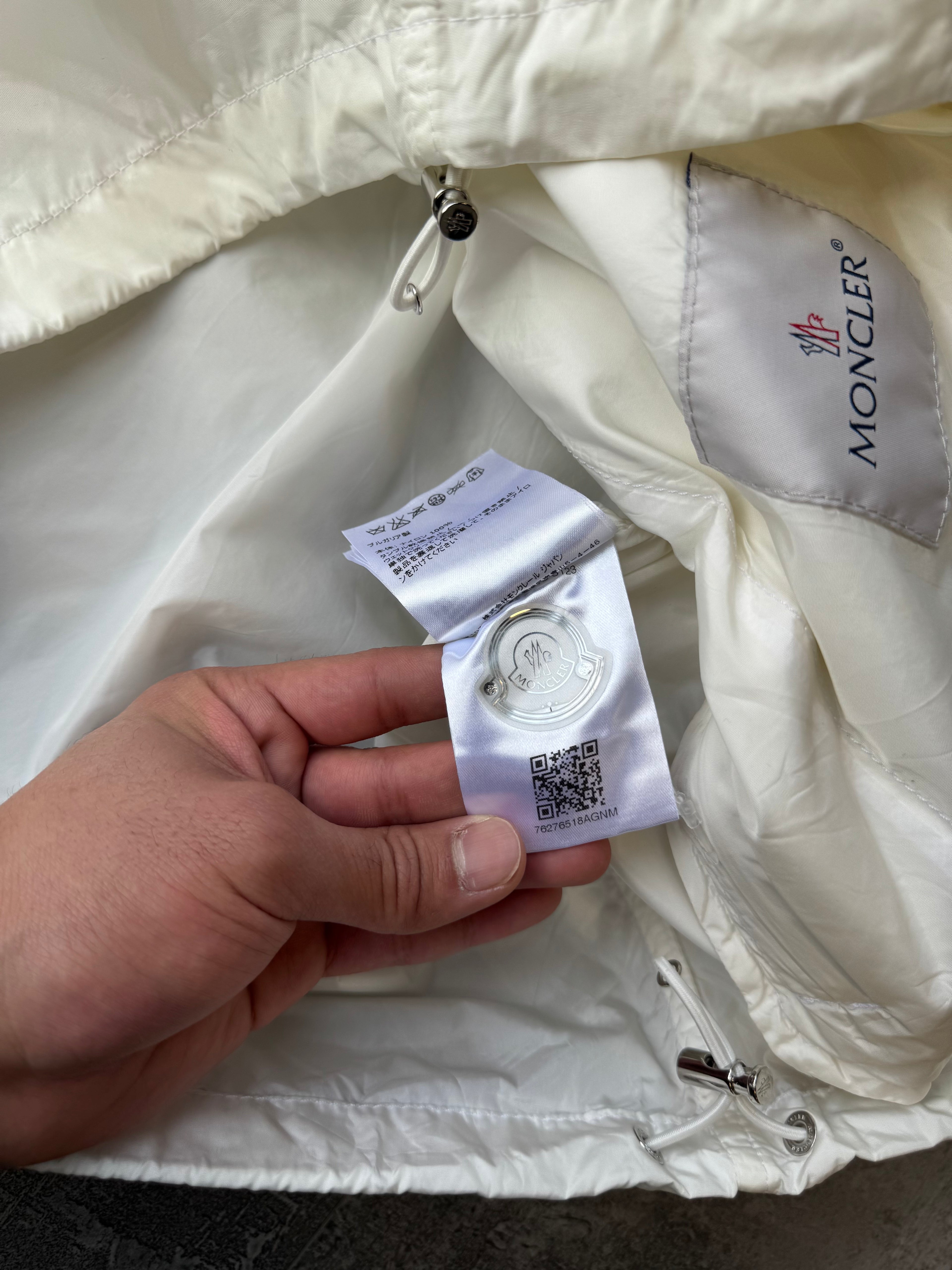 Moncler Fayence Windbreaker Jacket White (USED)