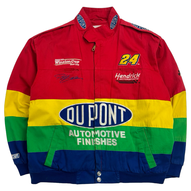 Vintage Chase Authentics Jeff Gordon Dupont Nascar Racing Jacket Multi